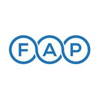 Fap letter logotyp design på svart bakgrund. fap kreativa initialer brev logotyp koncept. fap letter design. vektor