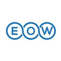 Eow-Buchstaben-Logo-Design auf schwarzem Hintergrund. eow kreative Initialen schreiben Logo-Konzept. Eow Briefgestaltung. vektor