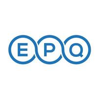 epq brev logotyp design på svart bakgrund. epq kreativa initialer brev logotyp koncept. epq-bokstavsdesign. vektor
