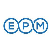 epm brev logotyp design på svart bakgrund. epm kreativa initialer brev logotyp koncept. epm-brevdesign. vektor