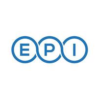 Epi-Brief-Logo-Design auf schwarzem Hintergrund. epi kreative Initialen schreiben Logo-Konzept. epi Briefdesign. vektor