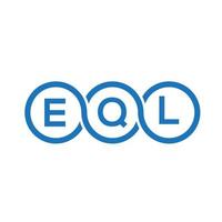 eql brev logotyp design på svart bakgrund. eql kreativa initialer bokstavslogotyp koncept. eql-bokstavsdesign. vektor