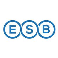 esb brev logotyp design på svart bakgrund. esb kreativa initialer brev logotyp koncept. esb bokstavsdesign. vektor