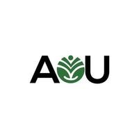 aou-Buchstaben-Logo-Design auf weißem Hintergrund. aou kreative Initialen schreiben Logo-Konzept. aou Briefgestaltung. vektor