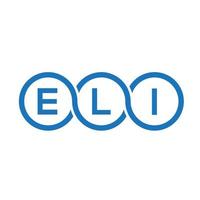 eli-brief-logo-design auf schwarzem hintergrund. eli kreative Initialen schreiben Logo-Konzept. Eli-Brief-Design. vektor