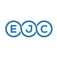 ejc brev logotyp design på svart bakgrund. ejc kreativa initialer brev logotyp koncept. Ejc-bokstavsdesign. vektor