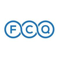 FCQ-Brief-Logo-Design auf schwarzem Hintergrund. FCQ kreatives Initialen-Buchstaben-Logo-Konzept. fcq Briefgestaltung. vektor