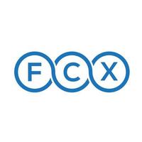 fcx brev logotyp design på svart bakgrund. FCX kreativa initialer brev logotyp koncept. fcx bokstavsdesign. vektor