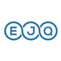 ejq-Buchstaben-Logo-Design auf schwarzem Hintergrund. ejq kreative Initialen schreiben Logo-Konzept. ejq Briefgestaltung. vektor