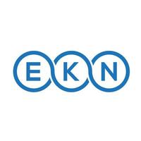 ekn-Buchstaben-Logo-Design auf schwarzem Hintergrund. ekn kreative Initialen schreiben Logo-Konzept. ekn Briefgestaltung. vektor