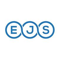 ejs brev logotyp design på svart bakgrund. ejs kreativa initialer bokstavslogotyp koncept. ejs bokstavsdesign. vektor