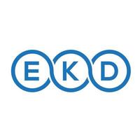 Ekd-Brief-Logo-Design auf schwarzem Hintergrund. ekd kreative Initialen schreiben Logo-Konzept. ekd Briefgestaltung. vektor