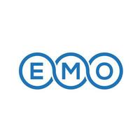 emo brev logotyp design på svart bakgrund. emo kreativa initialer brev logotyp koncept. emo-bokstavsdesign. vektor