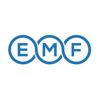 emf brev logotyp design på svart bakgrund. emf kreativa initialer brev logotyp koncept. emf-bokstavsdesign. vektor