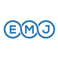 EMJ-Brief-Logo-Design auf schwarzem Hintergrund. emj kreative Initialen schreiben Logo-Konzept. emj Briefgestaltung. vektor