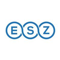 esz-Buchstaben-Logo-Design auf schwarzem Hintergrund. esz kreative Initialen schreiben Logo-Konzept. esz Briefgestaltung. vektor