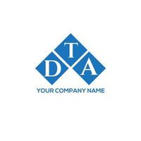 dta-Brief-Logo-Design auf weißem Hintergrund. dta kreative Initialen schreiben Logo-Konzept. daten schreiben design. vektor