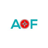 aof brev logotyp design på vit bakgrund. aof kreativa initialer brev logotyp koncept. aof bokstavsdesign. vektor