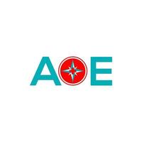 aoe-Buchstaben-Logo-Design auf weißem Hintergrund. aoe kreative Initialen schreiben Logo-Konzept. aoe Briefgestaltung. vektor