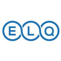 elq brev logotyp design på svart bakgrund. elq kreativa initialer bokstavslogotyp koncept. elq bokstavsdesign. vektor
