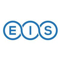 eis-Buchstaben-Logo-Design auf schwarzem Hintergrund. eis kreatives Initialen-Buchstaben-Logo-Konzept. eis Briefgestaltung. vektor