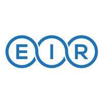 eir brev logotyp design på svart bakgrund. Eir kreativa initialer brev logotyp koncept. eir bokstavsdesign. vektor