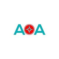 aoa brev logotyp design på vit bakgrund. aoa kreativa initialer bokstavslogotyp koncept. aoa bokstavsdesign. vektor