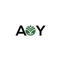 aoy brev logotyp design på vit bakgrund. aoy kreativa initialer brev logotyp koncept. aoy bokstavsdesign. vektor