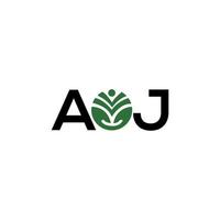 aoj brev logotyp design på vit bakgrund. aoj kreativa initialer brev logotyp koncept. aoj bokstavsdesign. vektor