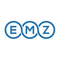 emz brev logotyp design på svart bakgrund. emz kreativa initialer brev logotyp koncept. emz bokstavsdesign. vektor