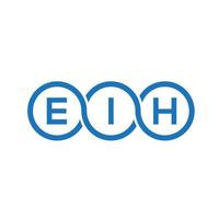 eih-Buchstaben-Logo-Design auf schwarzem Hintergrund. eih kreatives Initialen-Buchstaben-Logo-Konzept. eih Briefgestaltung. vektor