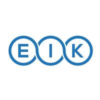 Eik-Buchstaben-Logo-Design auf schwarzem Hintergrund. eik kreative Initialen schreiben Logo-Konzept. eik Briefgestaltung. vektor