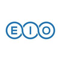 EIO-Brief-Logo-Design auf schwarzem Hintergrund. eio kreatives Initialen-Buchstaben-Logo-Konzept. eio Briefgestaltung. vektor