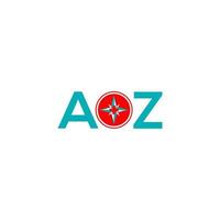 aoz kreativa initialer brev logotyp koncept. aoz bokstav design.aoz bokstav logo design på vit bakgrund. aoz kreativa initialer brev logotyp koncept. aoz bokstavsdesign. vektor