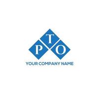 pto-Brief-Logo-Design auf weißem Hintergrund. pto kreative Initialen schreiben Logo-Konzept. pto Briefgestaltung. vektor