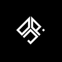 ojp-Buchstaben-Logo-Design auf schwarzem Hintergrund. ojp kreative Initialen schreiben Logo-Konzept. ojp Briefgestaltung. vektor