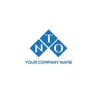 nto-Brief-Logo-Design auf weißem Hintergrund. nto kreatives Initialen-Buchstaben-Logo-Konzept. nto Briefgestaltung. vektor