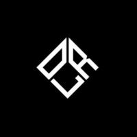 olr-Buchstaben-Logo-Design auf schwarzem Hintergrund. olr kreative Initialen schreiben Logo-Konzept. alte Briefgestaltung. vektor