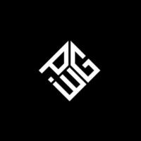 pwg-Buchstaben-Logo-Design auf schwarzem Hintergrund. pwg kreatives Initialen-Buchstaben-Logo-Konzept. pwg Briefdesign. vektor