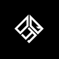 oyq brev logotyp design på svart bakgrund. oyq kreativa initialer brev logotyp koncept. oyq bokstavsdesign. vektor
