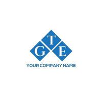 gte-Brief-Logo-Design auf weißem Hintergrund. gte kreative Initialen schreiben Logo-Konzept. gte Briefgestaltung. vektor