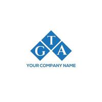 Gta-Brief-Logo-Design auf weißem Hintergrund. gta kreatives Initialen-Buchstaben-Logo-Konzept. gta-briefdesign. vektor