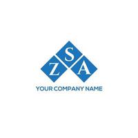 zsa-Buchstaben-Logo-Design auf weißem Hintergrund. zsa kreatives Initialen-Buchstaben-Logo-Konzept. zsa Briefgestaltung. vektor