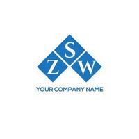 zsw brev logotyp design på vit bakgrund. zsw kreativa initialer brev logotyp koncept. zsw bokstavsdesign. vektor