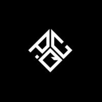 pqc-Buchstaben-Logo-Design auf schwarzem Hintergrund. pqc kreative Initialen schreiben Logo-Konzept. Pqc-Buchstaben-Design. vektor