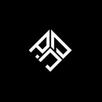 pjd-Buchstaben-Logo-Design auf schwarzem Hintergrund. pjd kreative Initialen schreiben Logo-Konzept. pjd Briefgestaltung. vektor