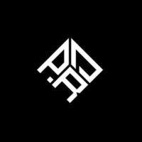 prd-Buchstaben-Logo-Design auf schwarzem Hintergrund. prd kreative Initialen schreiben Logo-Konzept. prd Briefgestaltung. vektor