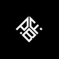 pbf-Buchstaben-Logo-Design auf schwarzem Hintergrund. pbf kreative Initialen schreiben Logo-Konzept. pbf Briefgestaltung. vektor