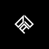 Oau-Brief-Logo-Design auf schwarzem Hintergrund. oau kreative Initialen schreiben Logo-Konzept. au Briefgestaltung. vektor
