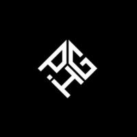 phg-Brief-Logo-Design auf schwarzem Hintergrund. phg kreative Initialen schreiben Logo-Konzept. phg Briefgestaltung. vektor